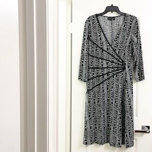 Connected Apparel black/white printed dress